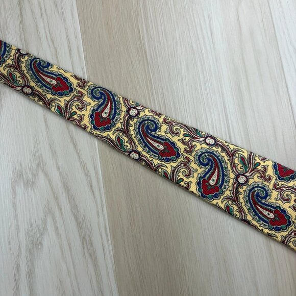 Polo By Ralph Lauren Mens Multicolor Paisley Print Designer Board Tie 58x35 In - Picture 4 of 13